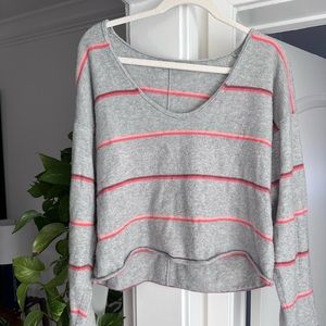 Free People Neon Stripe Sweater